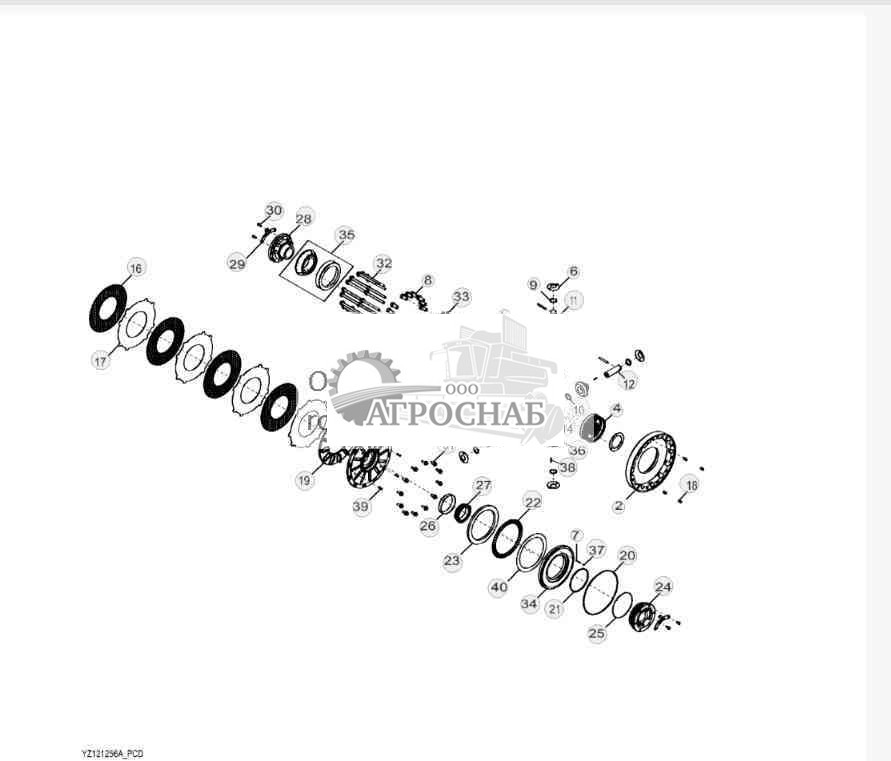 YZ121256 Блокировка дифференциала, гидравлическая 